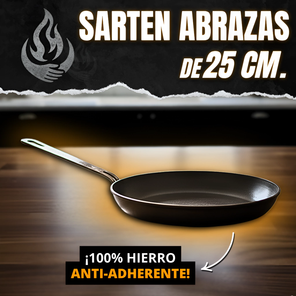 Sartén 25cm Abrazas® - 100% Hierro