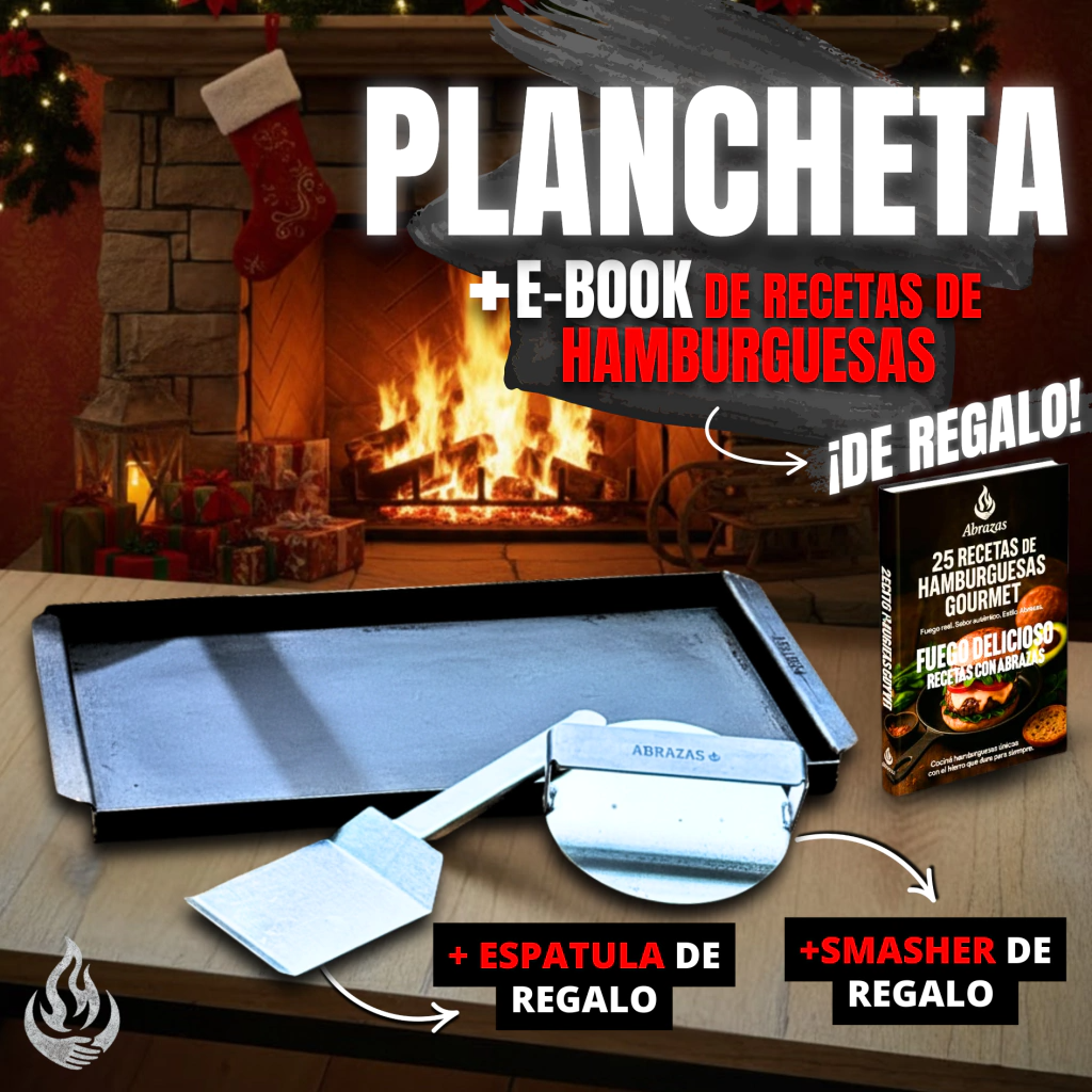PROMO UNICA ! PLANCHETA+ESPATULA Y SMASHER DE REGALO (INCLUYE EBOOK DE HAMBURGUESA)